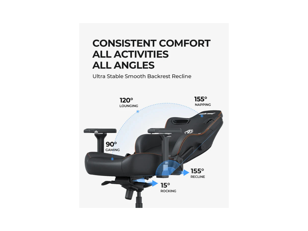 AndaSeat Kaiser 3 Gaming Chair - Black Leather, Ergonomic, 4D Armrests AndaSeat Kaiser 3 Gaming Chair - Black Leather, Ergonomic, 4D Armrests
